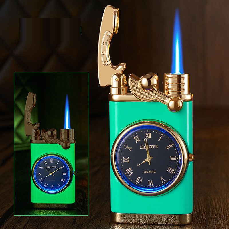 Multifunctional Electronic Watch and Cigarette Lighter Integrated in One, Versatile Men's Gift Lighter