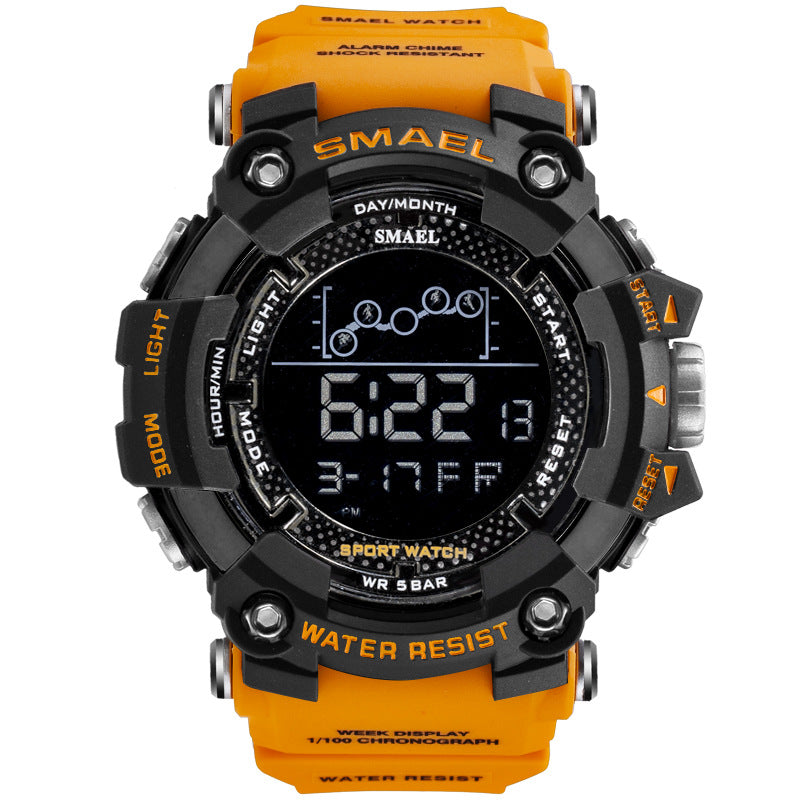Waterproof Multifunctional Men's Sports Watch Trend Large Dial Electronic Watch