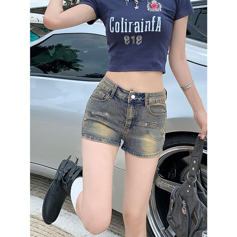 Style Ins Bodycon Denim Shorts for Women