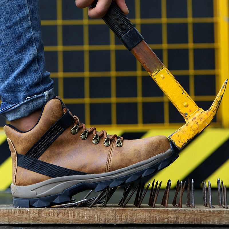 Men's Safety Boots - Indestructible Work Shoes with Steel Toe