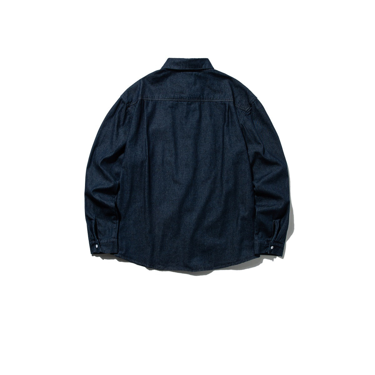 Creative Pocket Design Loose Versatile Washed Denim Shirt