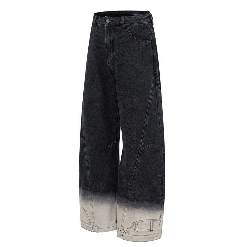Street Style Retro Deconstructed Patchwork Designer Jeans