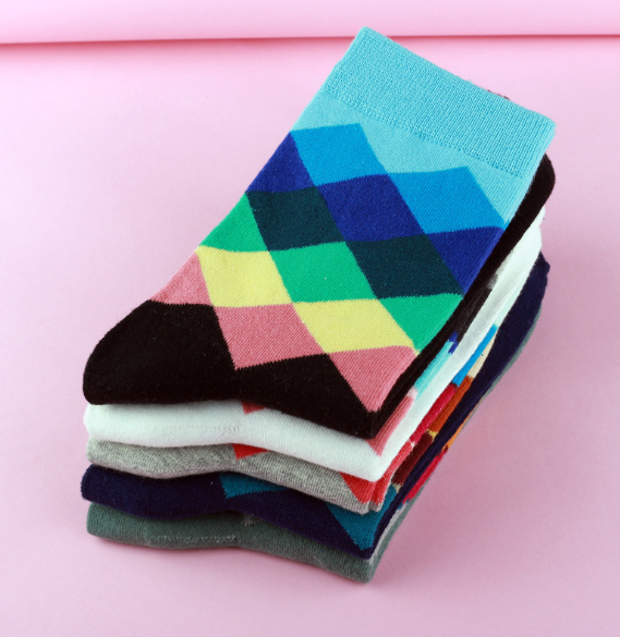 Casual Cotton Socks - Colorful Socks (10 Pairs)