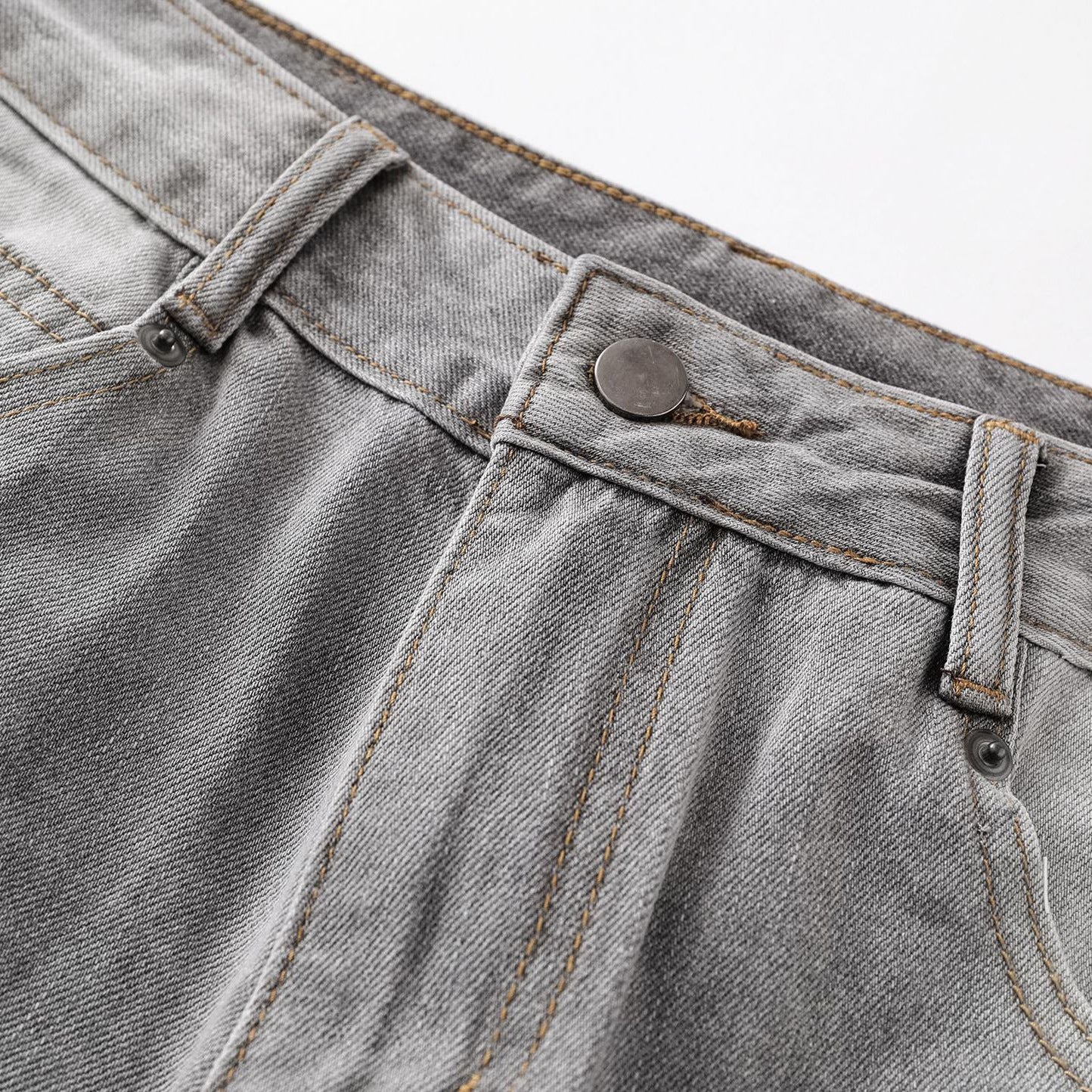 Washed Denim Long Pants