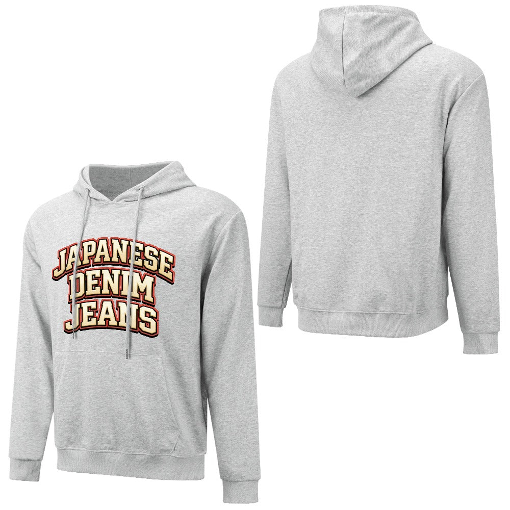 Japanese Denim Jeans University Hoodie - Gray