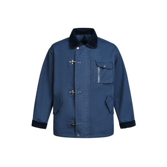 Contrasting Lapel Jacket