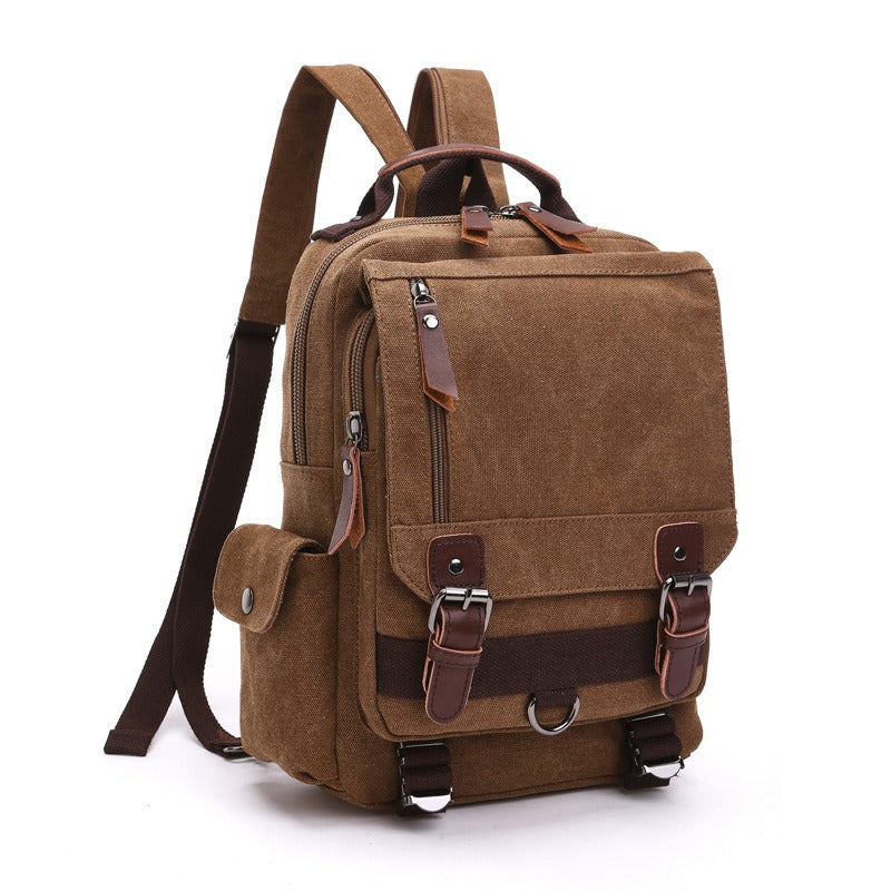 Canvas Backpack For Men Travel Laptop Rucksack Durable Everyday Use