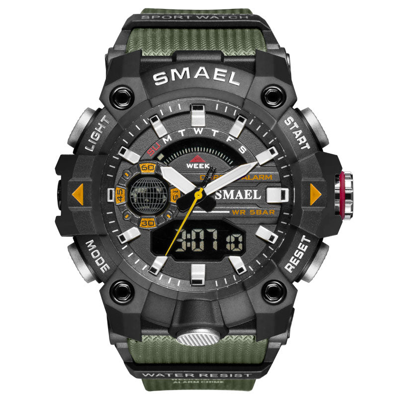 Men's Military Sport Watches - 50M Waterproof Wristwatch Stopwatch Alarm LED