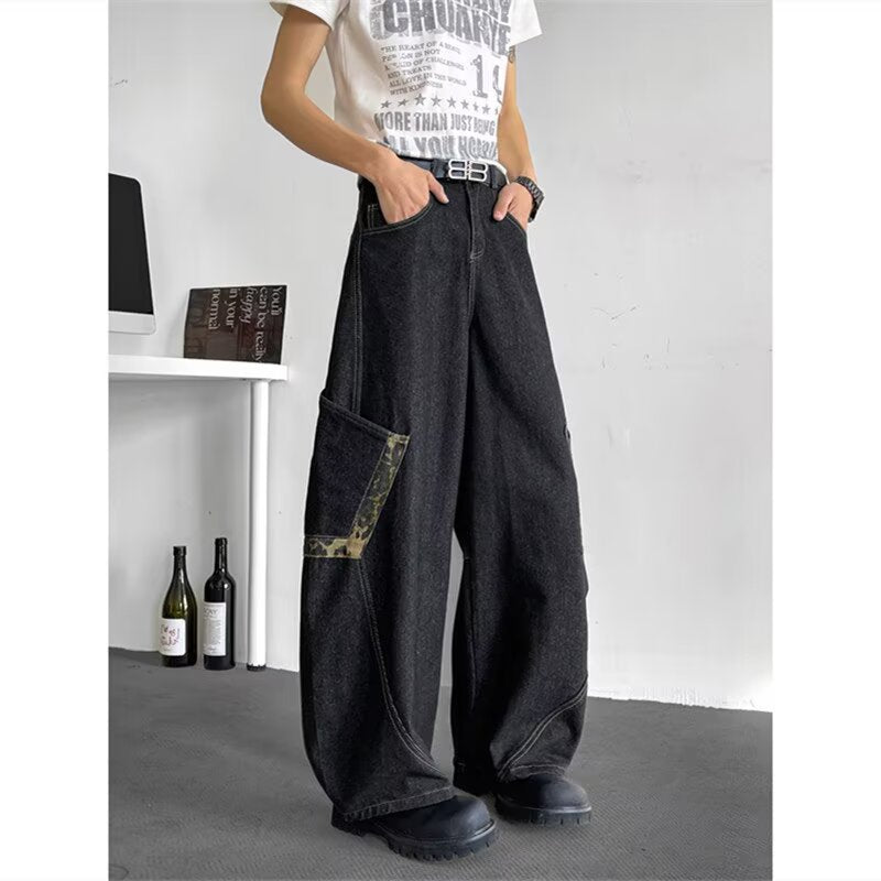 Bent Knife Cowboy Loose Wide Leg Floor-Dragging Banana Pants