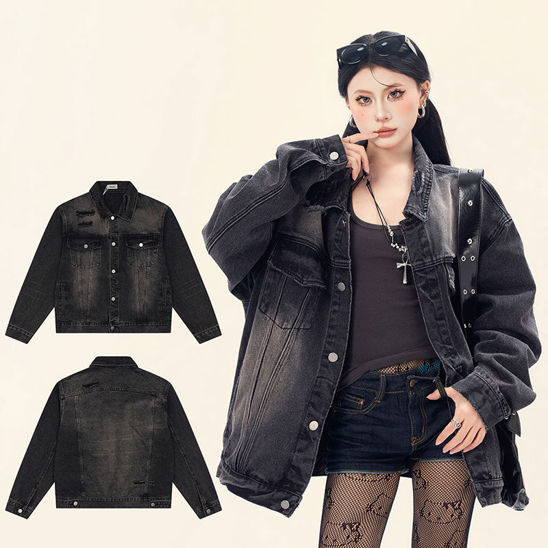 Wear and Tear Denim Jacket - Premium Japanese Craftsmanship