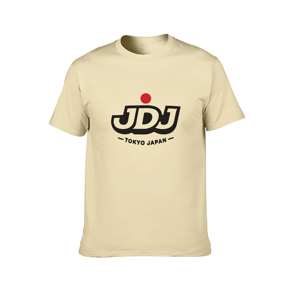 JDJ Logo Men's Short Sleeve T-Shirt 100% Cotton - Sand Color