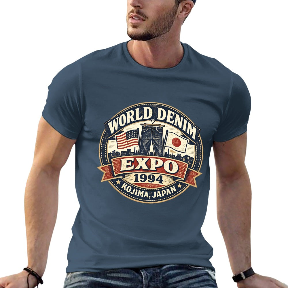 World Denim Expo 1994 Short Sleeve T Shirt - Navy Blue