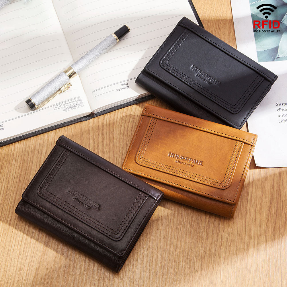 RFID Anti-Magnetic Multi Card Zipper Wallet for Men