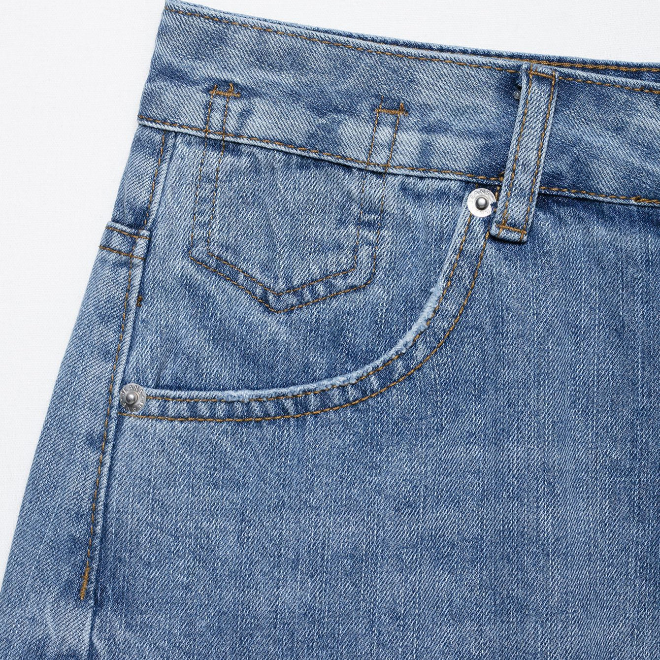 Vintage A-line Hip-Hugging Denim Skirt for Women