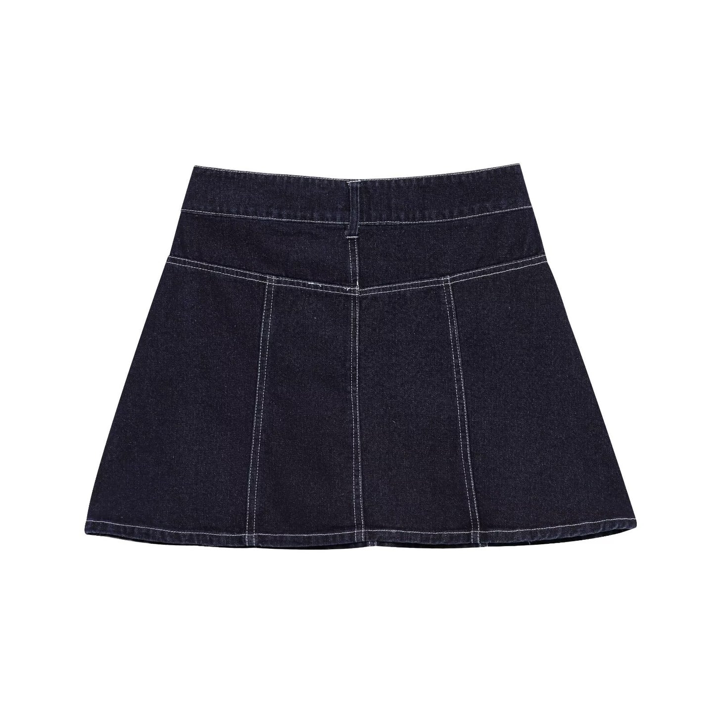 Women's Short Denim Midi Skirt