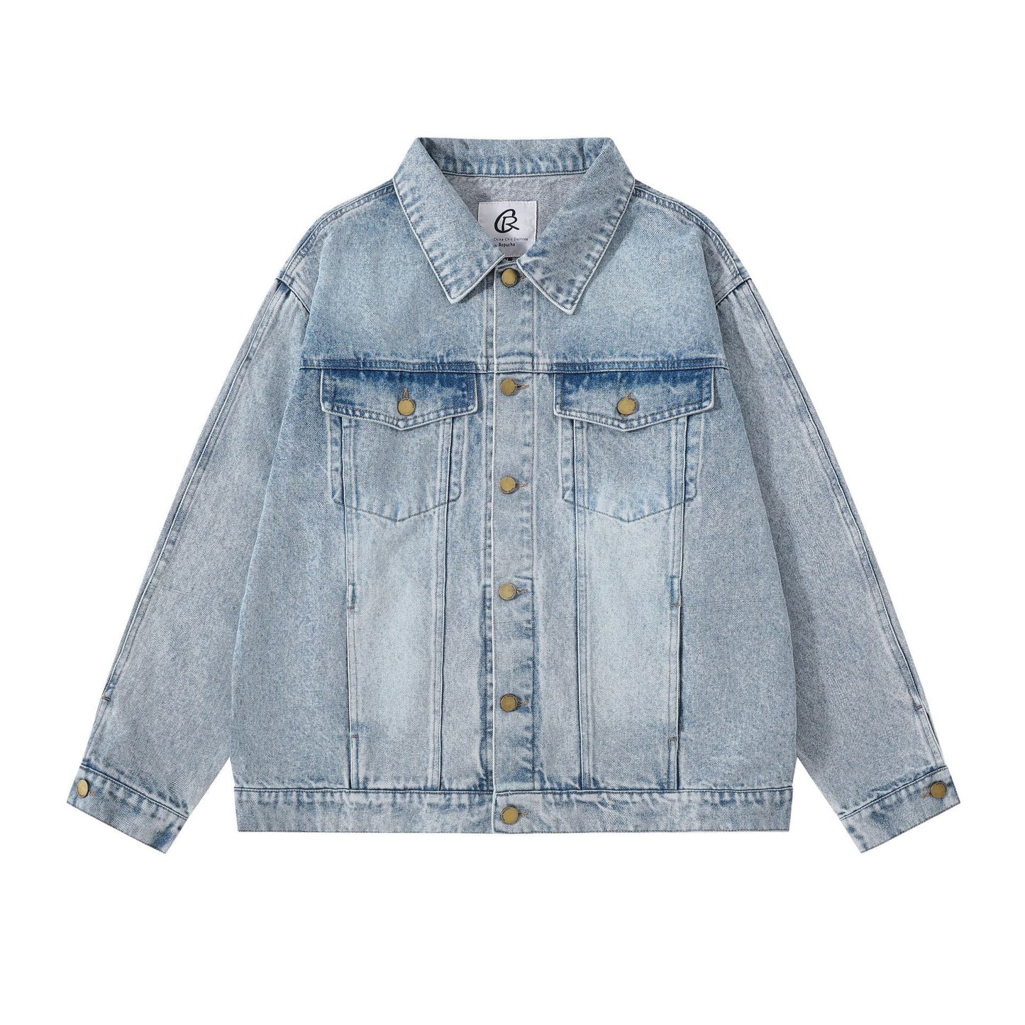 Washed Denim Jacket -  Versatile Outerwear