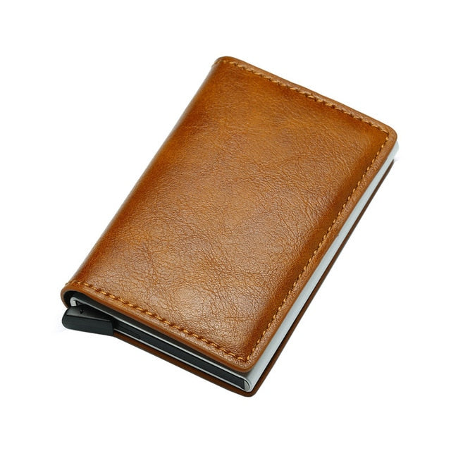 Men's Vintage Aluminum RFID Card Holder Wallet