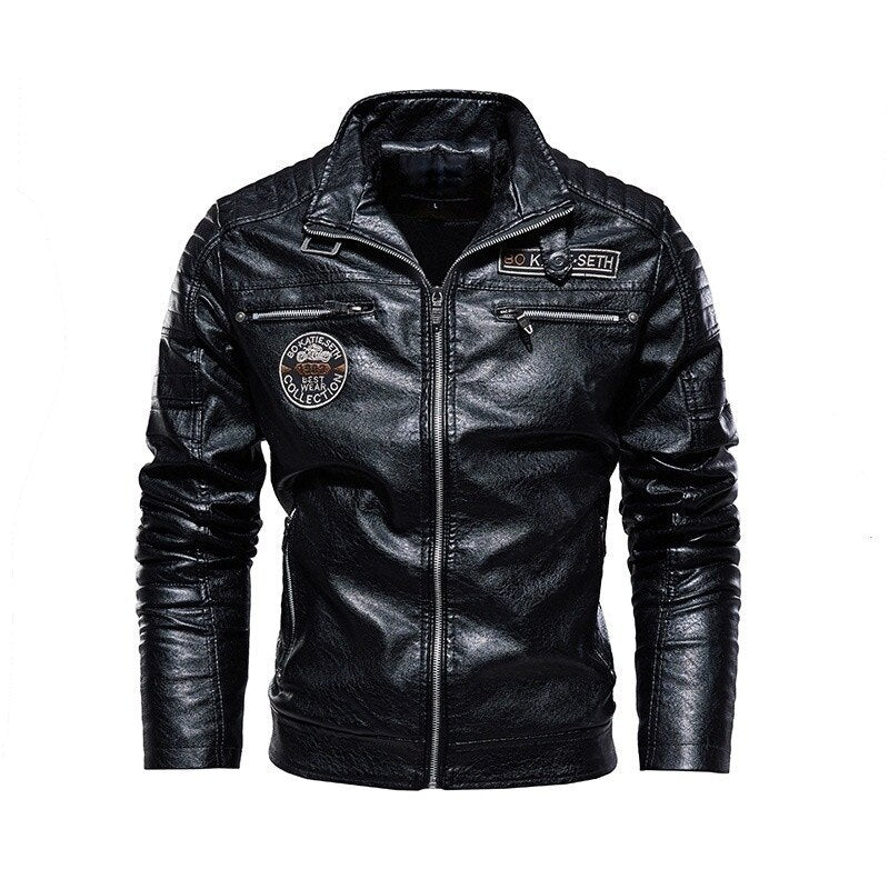 Men's Leather Jacket - Motorcycle Jacket