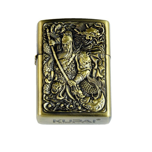 Kerosene Lighter Windproof Retro Grinding Wheel - Bronze