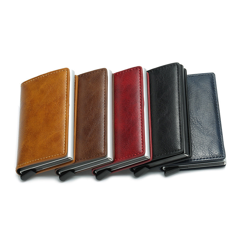 Men's Vintage Aluminum RFID Card Holder Wallet