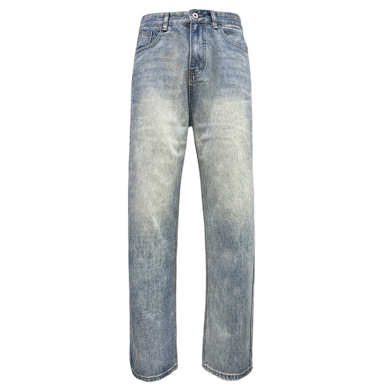 Casual Loose Straight Jeans for Men - Premium Japanese Denim