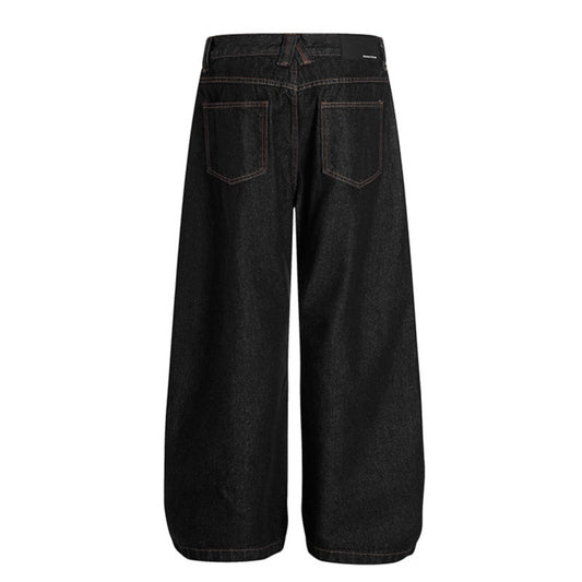 Luxury Black Denim Jeans with Japanese Craftsmanship
