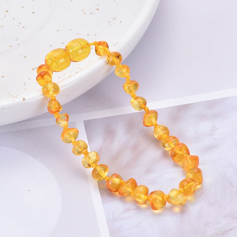 Baltic Sea Natural Amber Bracelet Hand String Jewelry