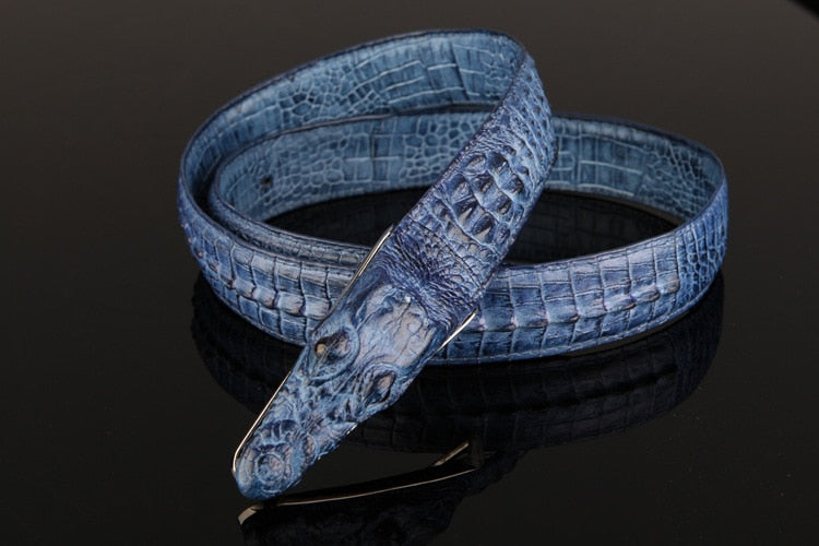 Men's Belts Luxury Cow Leather Designer Belt Men High Quality Crocodile