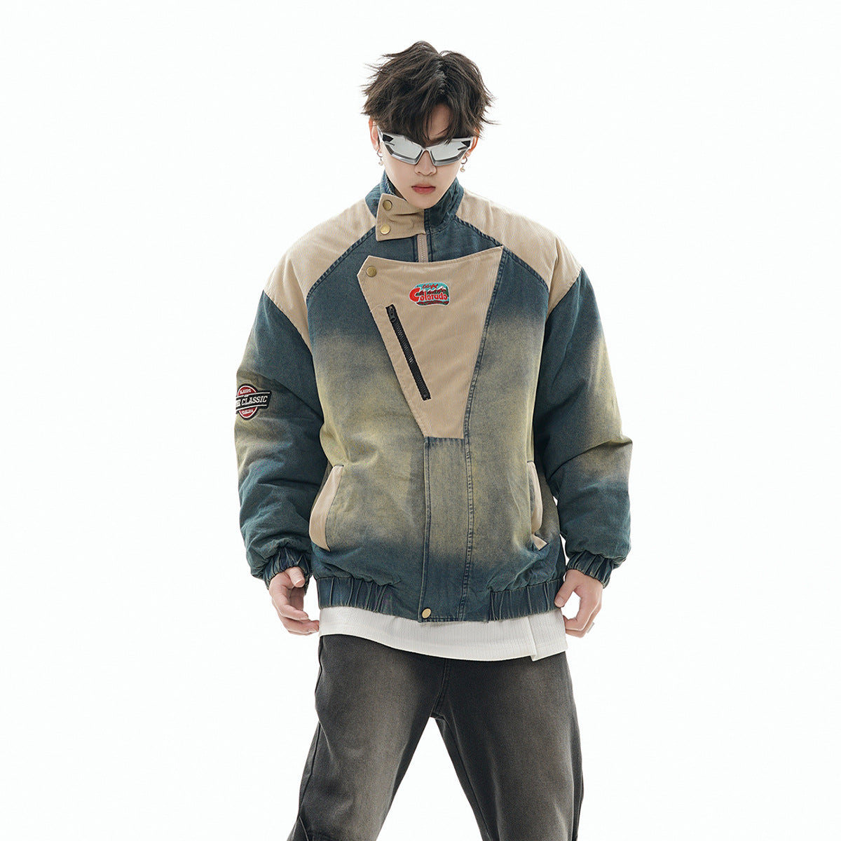 Washed Denim Jacket in Cotton