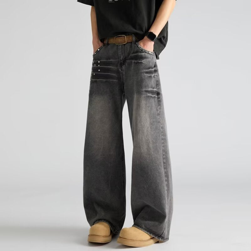 Men's Loose Fit Slimming Straight Leg Cowboy Pants