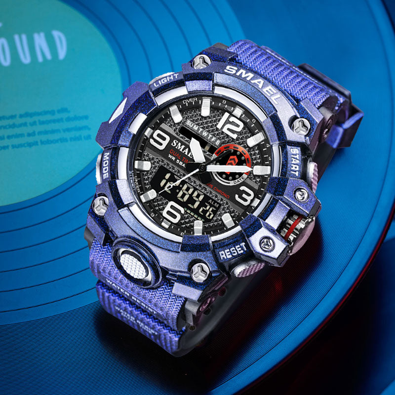 Men's Sport Watches - Dual Display - 50m Waterproof Military Watch