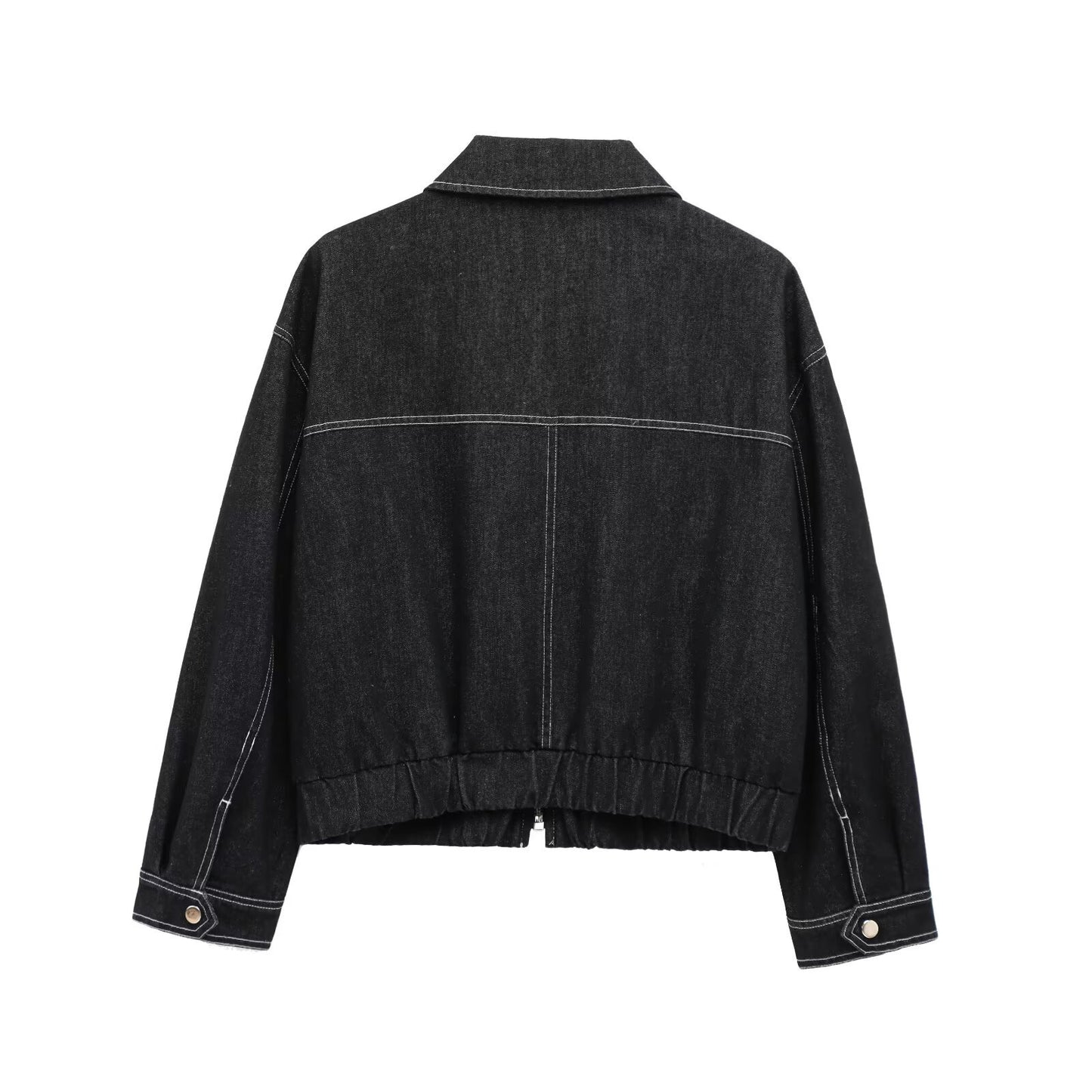 Casual Loose Denim Jacket for Women with Pocket Decoration