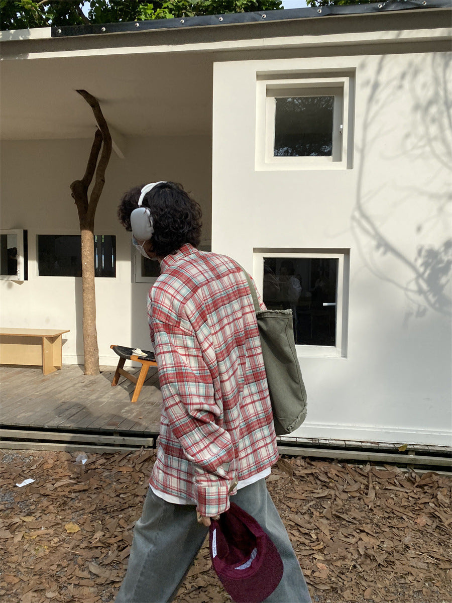 Men's Vintage Plaid Shirt