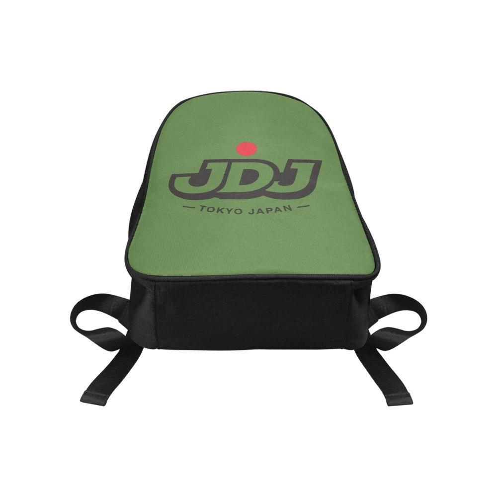 JDJ Logo Canvas Backpack Durable Cotton With Laptop Compartment