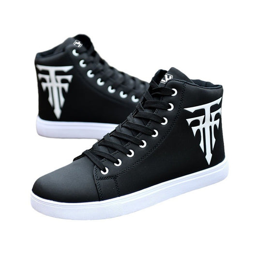 Men's Casual High Top Sports Shoes - Lace Up Running Sneakers