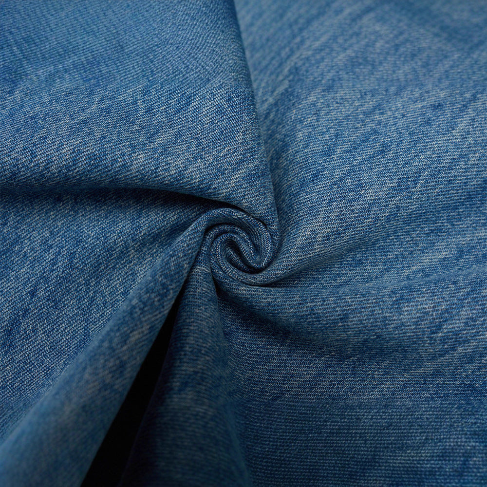 Vintage Men's Jeans, Washed Cat-Whisker Straight Leg, Casual Loose Fit