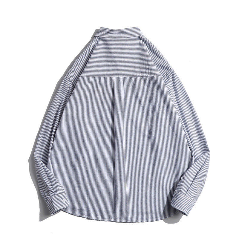 Striped Lapel Shirt for Men and Women