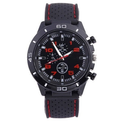 Rubber Sports Men's Watch with Silicone Strap for Students