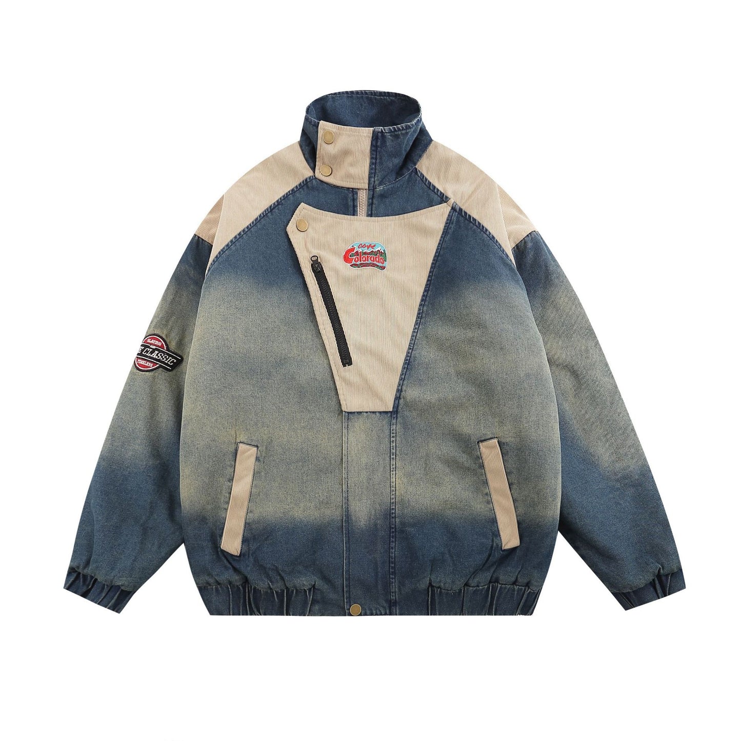 Washed Denim Jacket in Cotton
