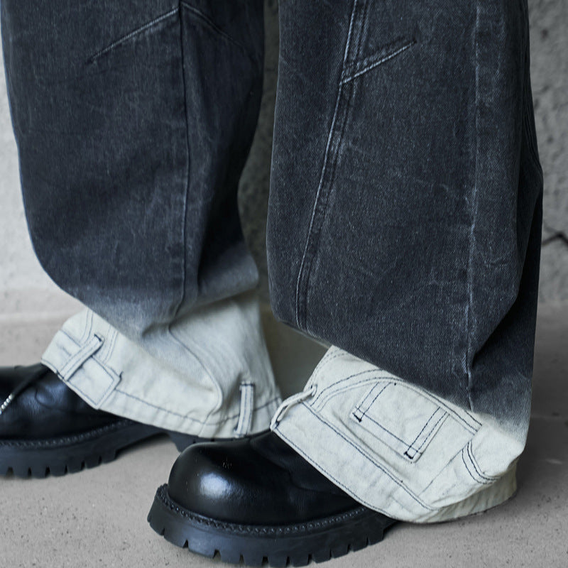 Retro Deconstructed Patchwork Designer Jeans