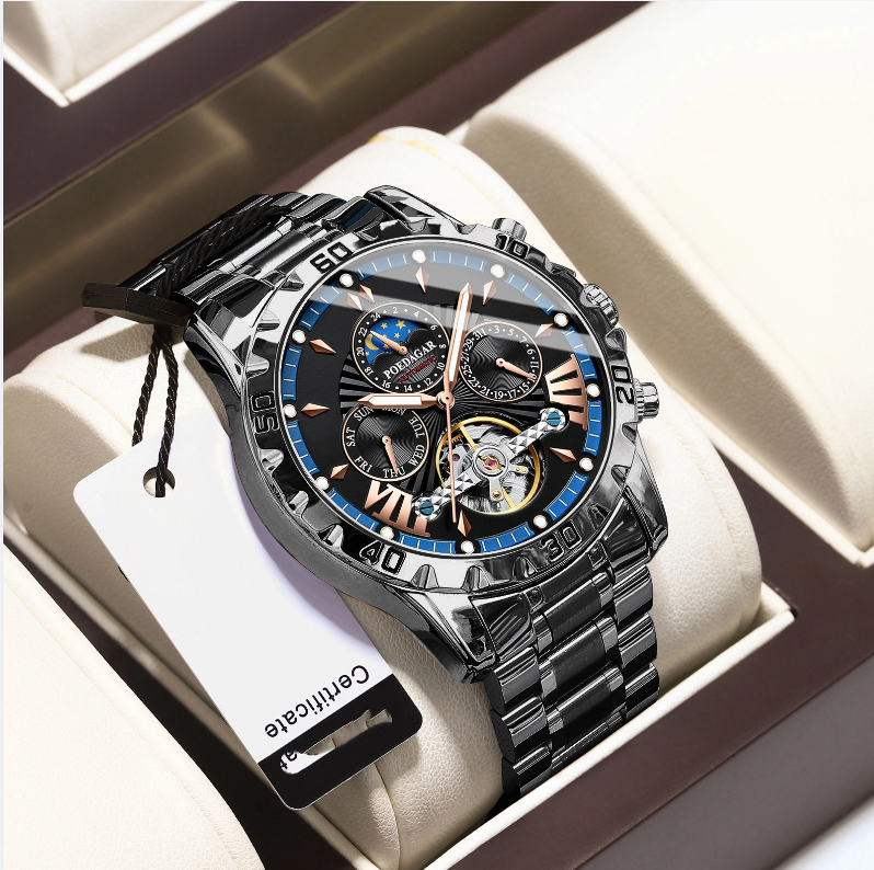 Swiss Waterproof Automatic Mechanical Watch for Men