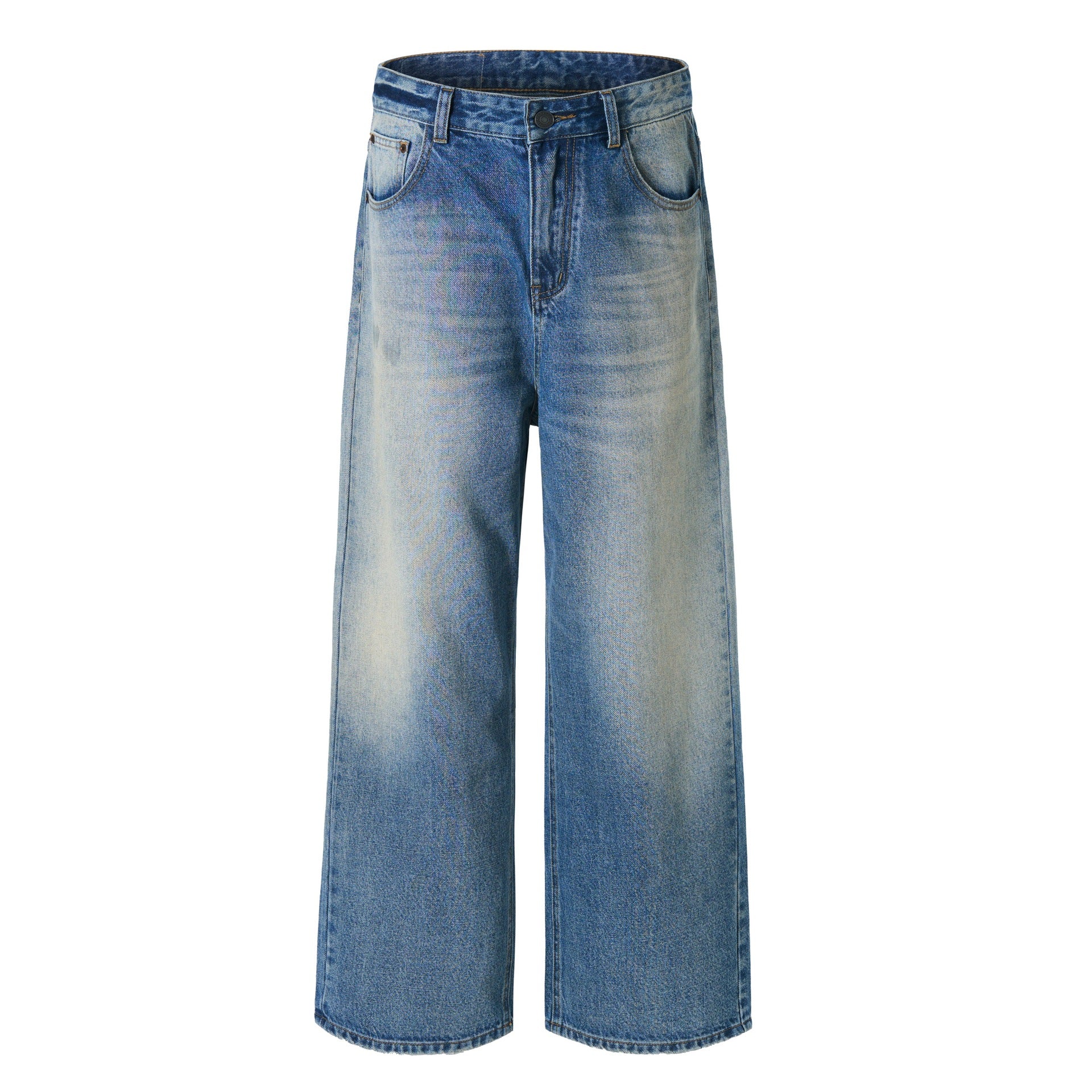Vintage Washed Retro Denim Long Pants