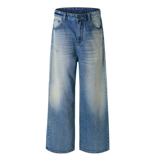Vintage Washed Retro Denim Long Pants