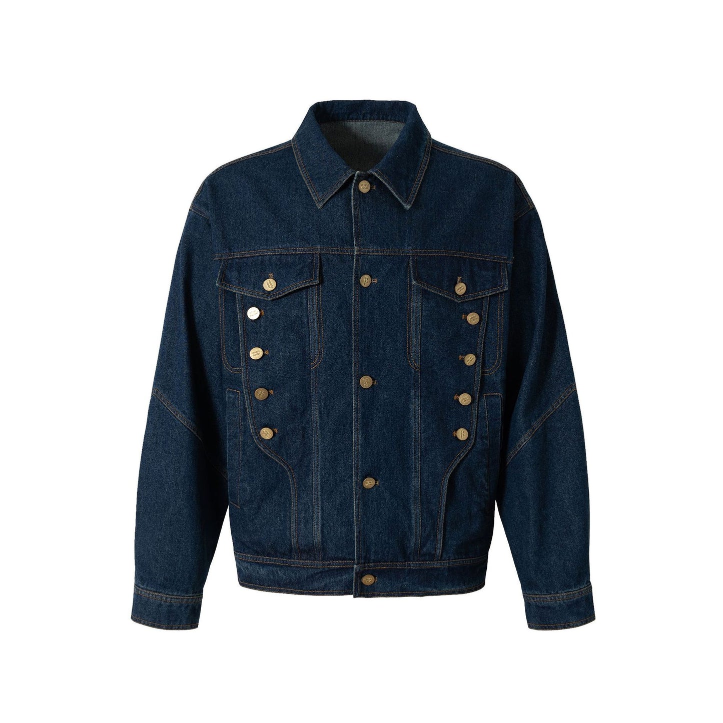 Vintage Denim Jacket with Metal Studs for Street Style