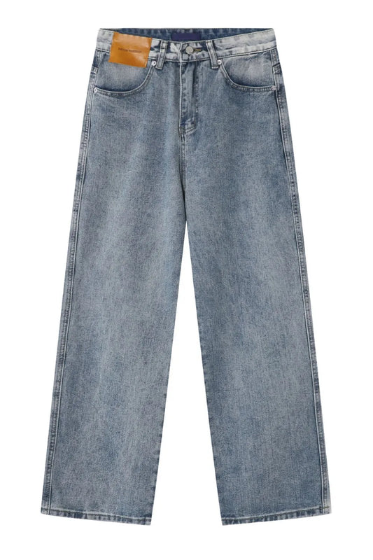 Premium Wide Leg Jeans with Pockets - Japanese Denim