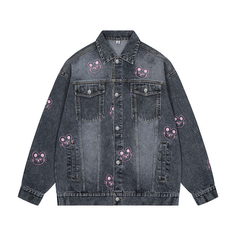 Stylish Embroidered Denim Jacket for Kittens