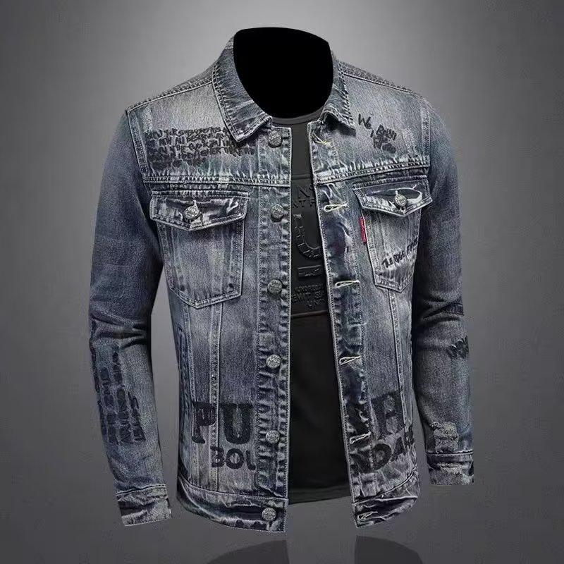 Men's  Denim Jacket - Motorcycle Inspired