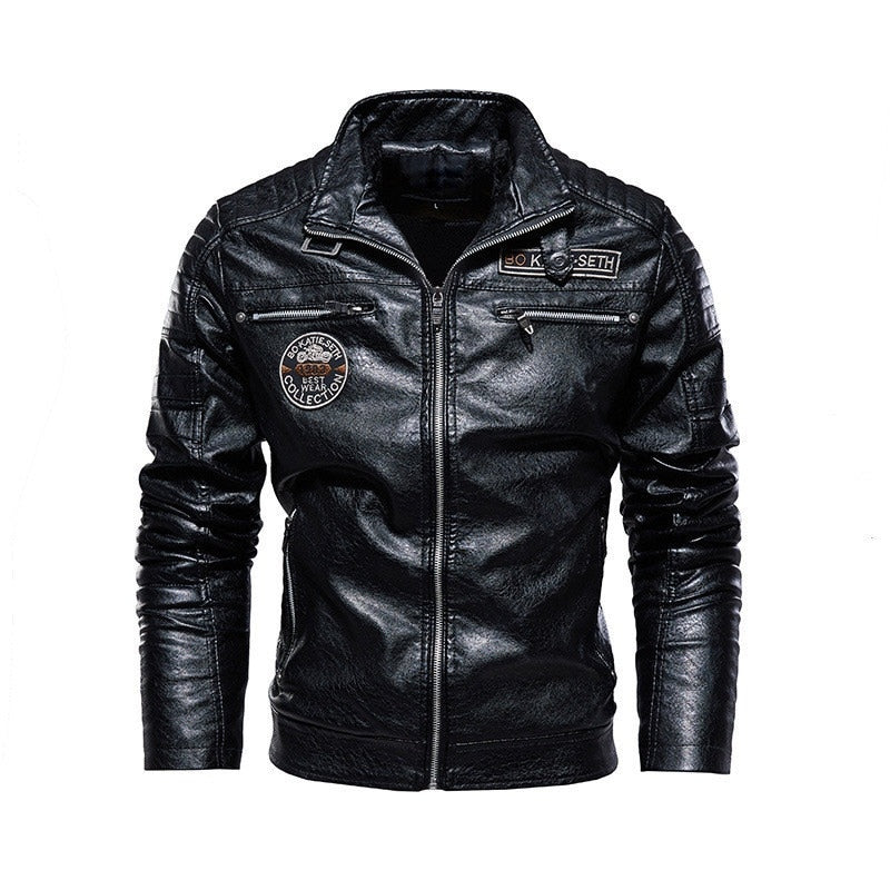 Men's Leather Jacket - Motorcycle Jacket
