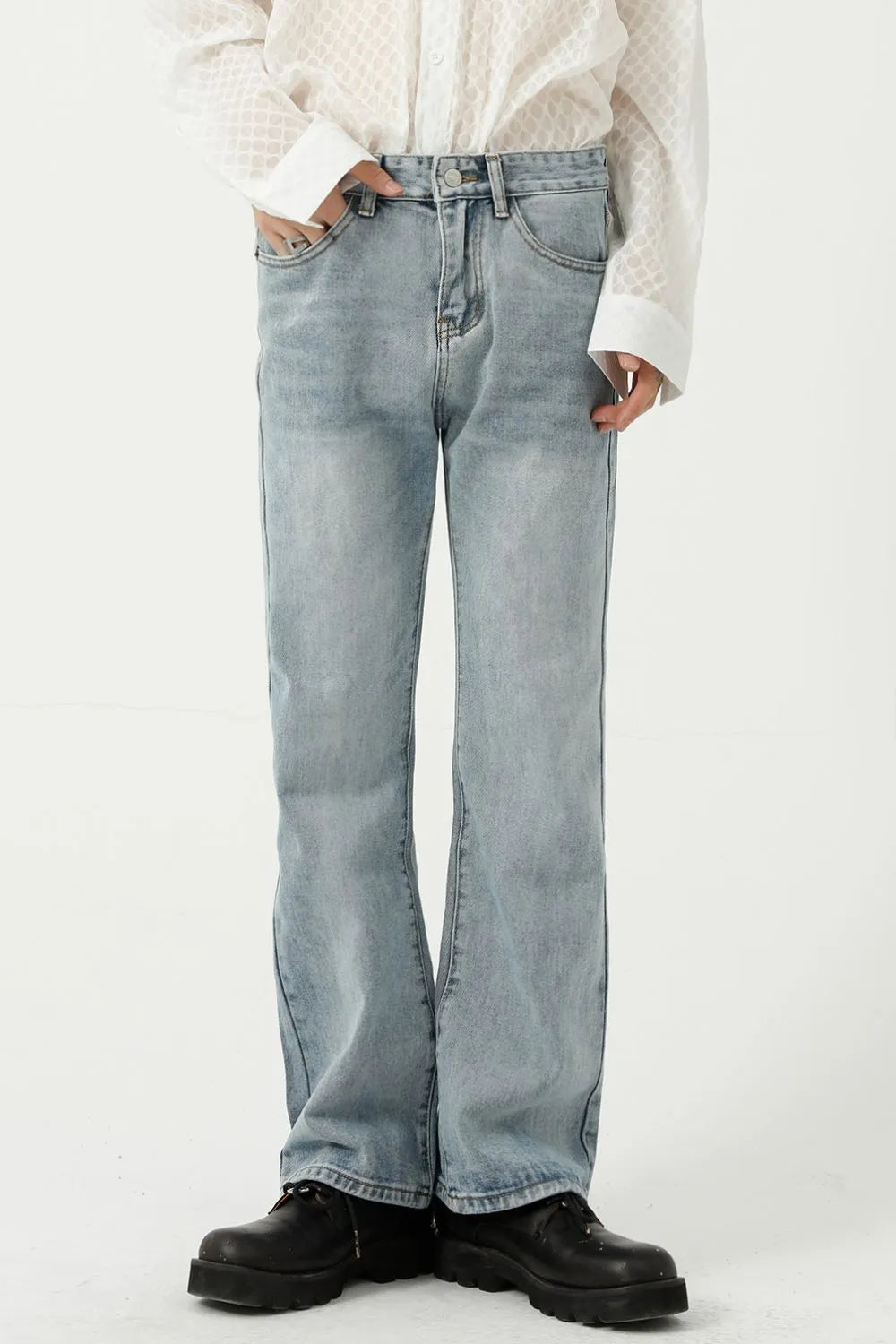 Mid Rise Jeans with Pockets - Premium Japanese Denim