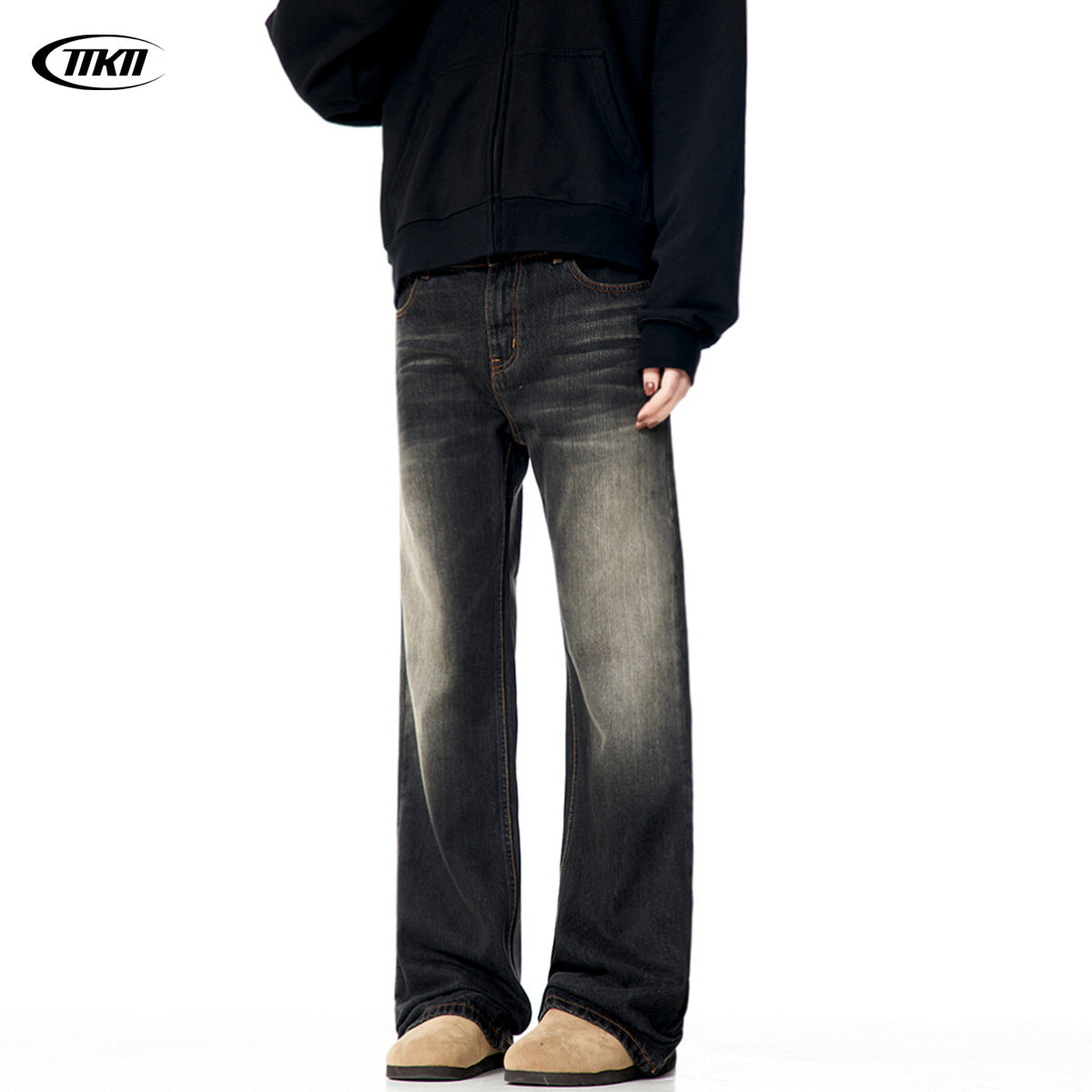 Flared Denim Pants for Men and Women - Slimming Clean Fit Long Trousers